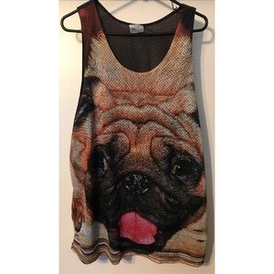 Pug Mesh Tank Top